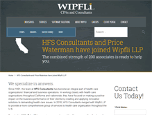 Tablet Screenshot of hfsconsultants.com